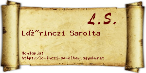 Lőrinczi Sarolta névjegykártya